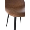 Jídelní židle Napier - 4 kusy - imitace kůže | hnědá
