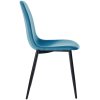 Jídelní židle Napier - 4 kusy - látka | modrá