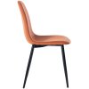 Jídelní židle Napier - 4 kusy - látka | oranžová