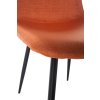Jídelní židle Napier - 4 kusy - látka | oranžová