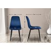 Jídelní židle Napier - 4 kusy - samet | modrá
