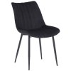Jídelní židle Rahden - 2 kusy - samet | černá