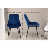 Jídelní židle Rahden - 2 kusy - samet | modrá