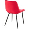 Jídelní židle Rahden - 2 kusy - samet | červená