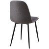 Jídelní židle Giverny - 4 kusy - látka | tmavě šedá