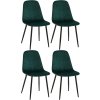 Jídelní židle Giverny - 4 kusy - samet | zelená