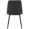 Jídelní židle Dijon - 4 kusy - látka | tmavě šedá