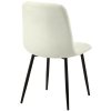 Jídelní židle Dijon - 4 kusy - látka | krémová