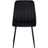 Jídelní židle Dijon - 4 kusy - samet | černá