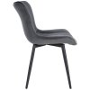 Jídelní židle Largo - samet | tmavě šedá