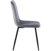 Jídelní židle Dijon - samet | tmavě šedá