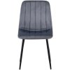 Jídelní židle Dijon - 4 kusy - samet | tmavě šedá