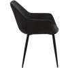 Jídelní židle Vessa - 2 kusy - samet | černá