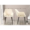 Jídelní židle Vessa - 2 kusy - samet | krémová