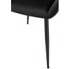 Jídelní židle Vessa - 2 kusy - látka | černá
