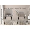 Jídelní židle Vessa - 2 kusy - látka | světle šedá