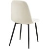 Jídelní židle Giverny - 4 kusy - samet | smetanově bílá