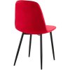 Jídelní židle Giverny - 4 kusy - samet | červená