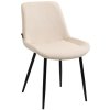 Jídelní židle Victoria - 4 kusy - samet | krémová