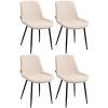 Jídelní židle Victoria - 4 kusy - samet | krémová