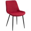 Jídelní židle Victoria - 4 kusy - samet | červená
