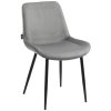 Jídelní židle Victoria - 4 kusy - samet | šedá