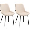 Jídelní židle Victoria - 2 kusy - samet | krémová