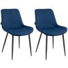 Jídelní židle Victoria - 2 kusy - samet | modrá