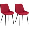 Jídelní židle Victoria - 2 kusy - samet | červená
