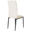 Jídelní židle Savino - 4 kusy - imitace kůže | krémová