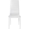 Jídelní židle Mayfair - 4 kusy - imitace kůže | bílá