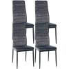 Jídelní židle Mayfair - 4 kusy - samet | šedá