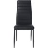 Jídelní židle Mayfair - 6 kusů - imitace kůže | černá