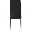 Jídelní židle Mayfair - 6 kusů - imitace kůže | černá