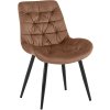 Jídelní židle Rossford - samet | hnědá