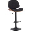 Barová židle Clawson - látka - černá noha | černá