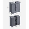 Koupelnová skříňka VASAGLE BBC001G01 60×30×60 cm – pod umyvadlo, venkovský styl | šedá