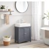 Koupelnová skříňka VASAGLE BBC001G01 60×30×60 cm – pod umyvadlo, venkovský styl | šedá