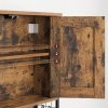 Koupelnová skříňka s držákem na fén VASAGLE BBK123B01 – 30×15×10 cm | černá / vintage hnědá