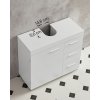 Koupelnová skříňka pod umyvadlo VASAGLE BBK503W10 -  64x70x30 cm | bílá
