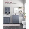 Koupelnová skříňka VASAGLE BCB60GY – 80x60x30 cm | šedá