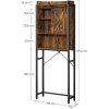 Koupelnový regál nad toaletu/pračku VASAGLE BTS003B01 - 171x64x24 cm | hnědá