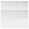 Knihovna / regál Stavang - 9 boxů - bílý | 97,5x97,5x29 cm