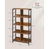 Knihovna VASAGLE LLS105B01 - 8 polic - 149x80x33 cm | hnědá a černá