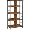 Knihovna VASAGLE LLS105B01 - 8 polic - 149x80x33 cm | hnědá a černá