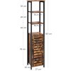Koupelnová skříňka Gjøvik v industriálním stylu – 167x37x30 cm | hnědá