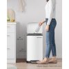 Odpadkový koš Elverum - 30 litrů - nerezová ocel, nášlapný pedál, soft close - bílý | 61,5x34,5x27,5 cm