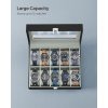 Úložný box na hodinky SONGMICS JWB010BK - pro 10 hodinek - 20,2x25,5x7,8 cm | černá a šedá