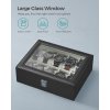 Úložný box na hodinky SONGMICS JWB010BK - pro 10 hodinek - 20,2x25,5x7,8 cm | černá a šedá
