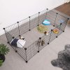Výběh / Klec pro drobná domácí zvířata SONGMICS LPI01H - 143x73x46 cm | černý